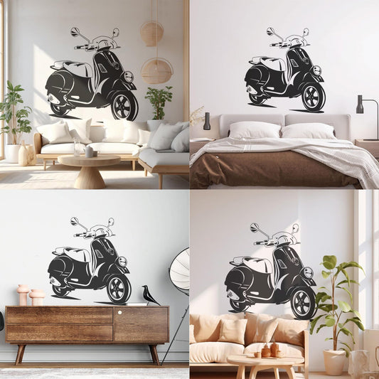 Mural And Wall Vinyl Decal Scooter Bicycle Rider Speed Unique Eat It Wall Beautification