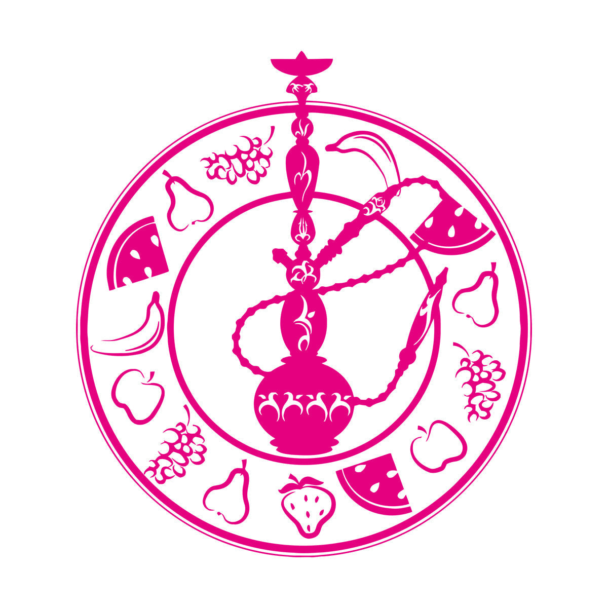 Wall Decals Pvc Hookah Fruit Hookah Leisure Bar Cafe Smoking Equipped With Transfer Film Kit