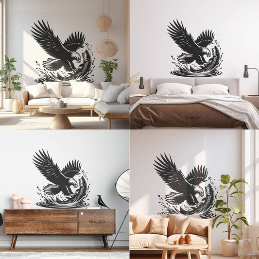 Vinyl Wall Decals An Eagle With A Fish In It'S Mouth It Won'T Fall Off