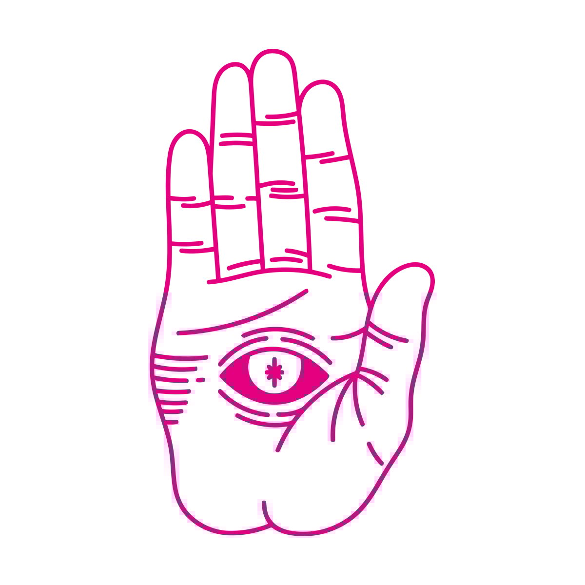 Autocollants finement sculptés En Hand With Eye Alchemy Window Decals