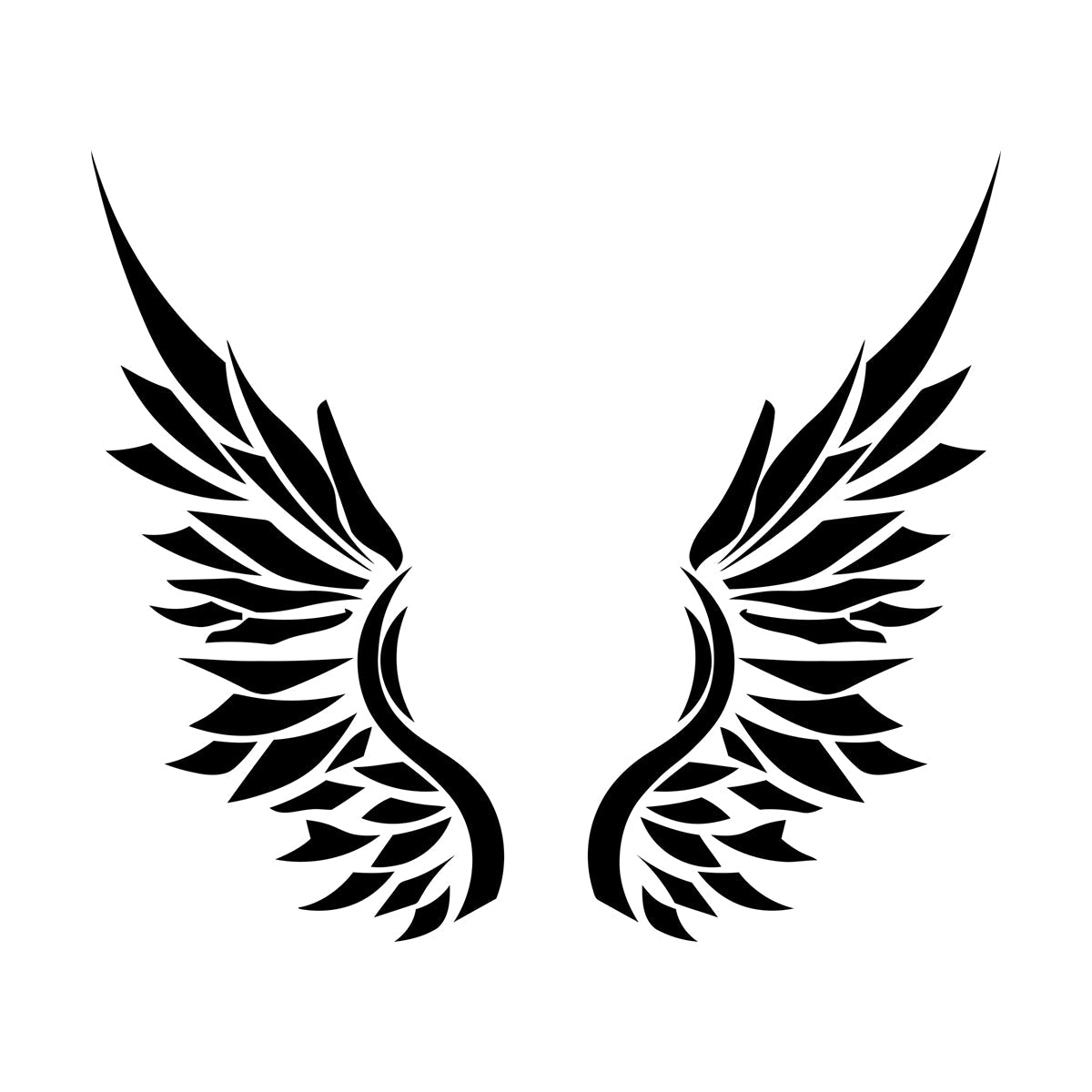 Ailes d'ange, plumes d'oiseau, autocollant mural en vinyle, décoration artistique, peinture murale