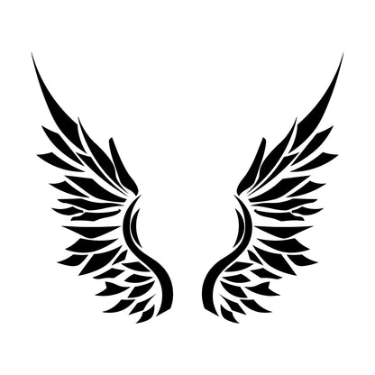 Ailes d'ange, plumes d'oiseau, autocollant mural en vinyle, décoration artistique, peinture murale