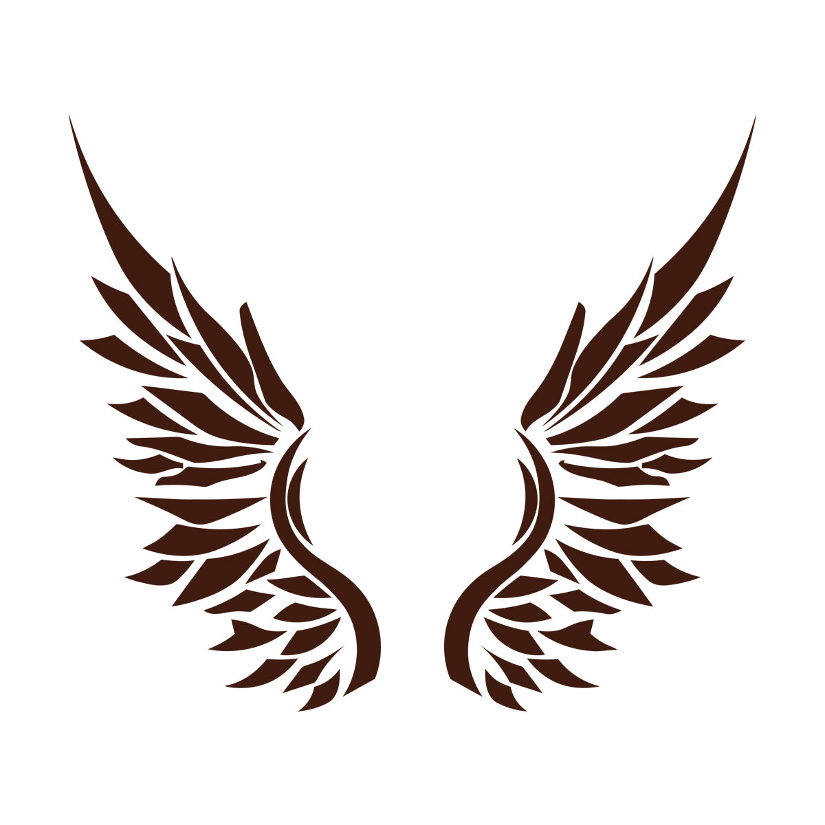 Ailes d'ange, plumes d'oiseau, autocollant mural en vinyle, décoration artistique, peinture murale