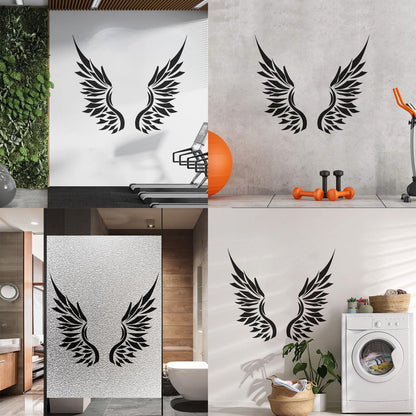 Ailes d'ange, plumes d'oiseau, autocollant mural en vinyle, décoration artistique, peinture murale