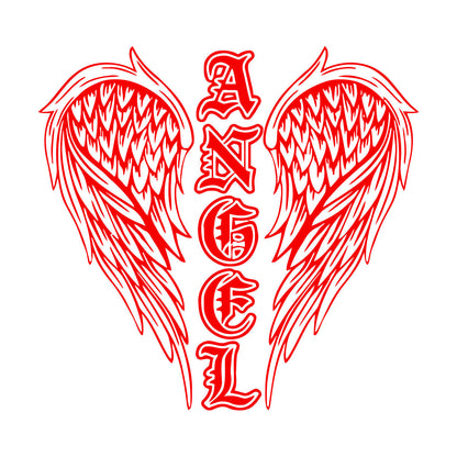 Autocollants muraux, papier adhésif, ailes d'ange, mots, plumes, symboles, autocollants pour fenêtres