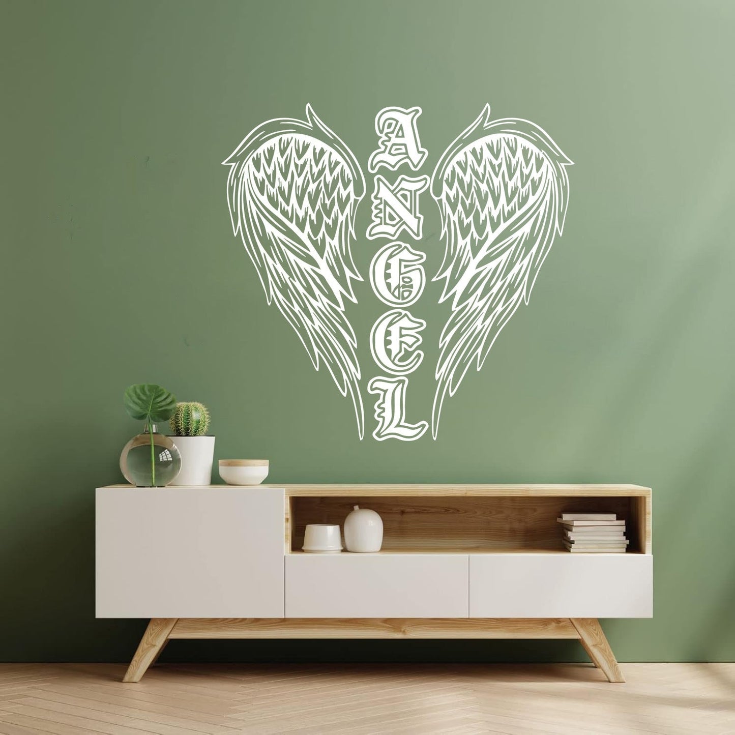 Autocollants muraux, papier adhésif, ailes d'ange, mots, plumes, symboles, autocollants pour fenêtres
