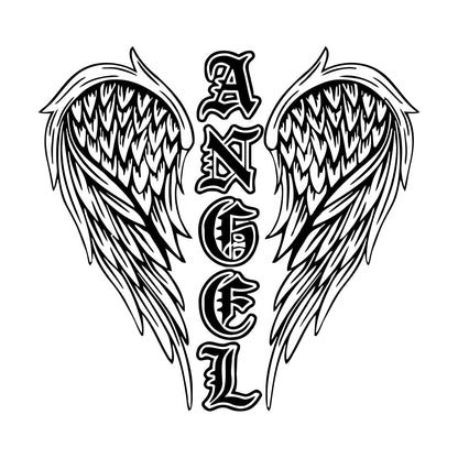 Autocollants muraux, papier adhésif, ailes d'ange, mots, plumes, symboles, autocollants pour fenêtres