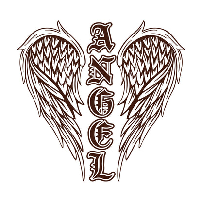 Autocollants muraux, papier adhésif, ailes d'ange, mots, plumes, symboles, autocollants pour fenêtres