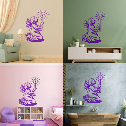 Wall Decals Angel With Wings Christmas Star Light Miraculous Can Modify And Add Information