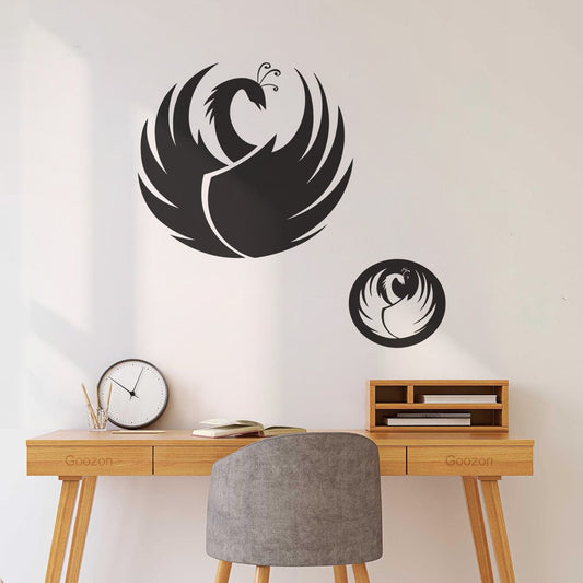 Décoration de cou en vinyle sculpté représentant un cygne et des plumes d'oiseau, inspirée du monde animal.