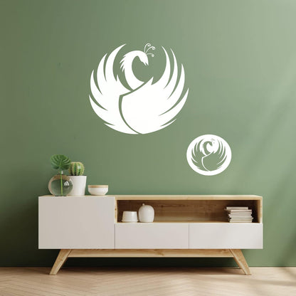 Décoration de cou en vinyle sculpté représentant un cygne et des plumes d'oiseau, inspirée du monde animal.