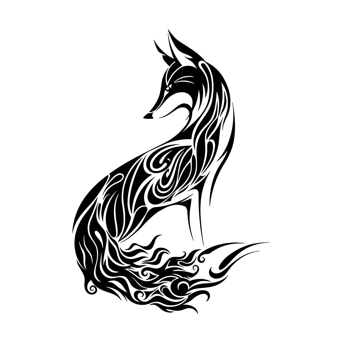 Wall Decals Abstract Wild Animal Fox Sly Predator Children Room Personalized Customization