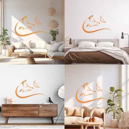 Lettering Decals Animal Butterfly Fox Head Predator It Won'T Fall Off