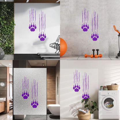 Bear Footprints Paws Predator Animal Claws Wall Stickers It Won'T Fall Off