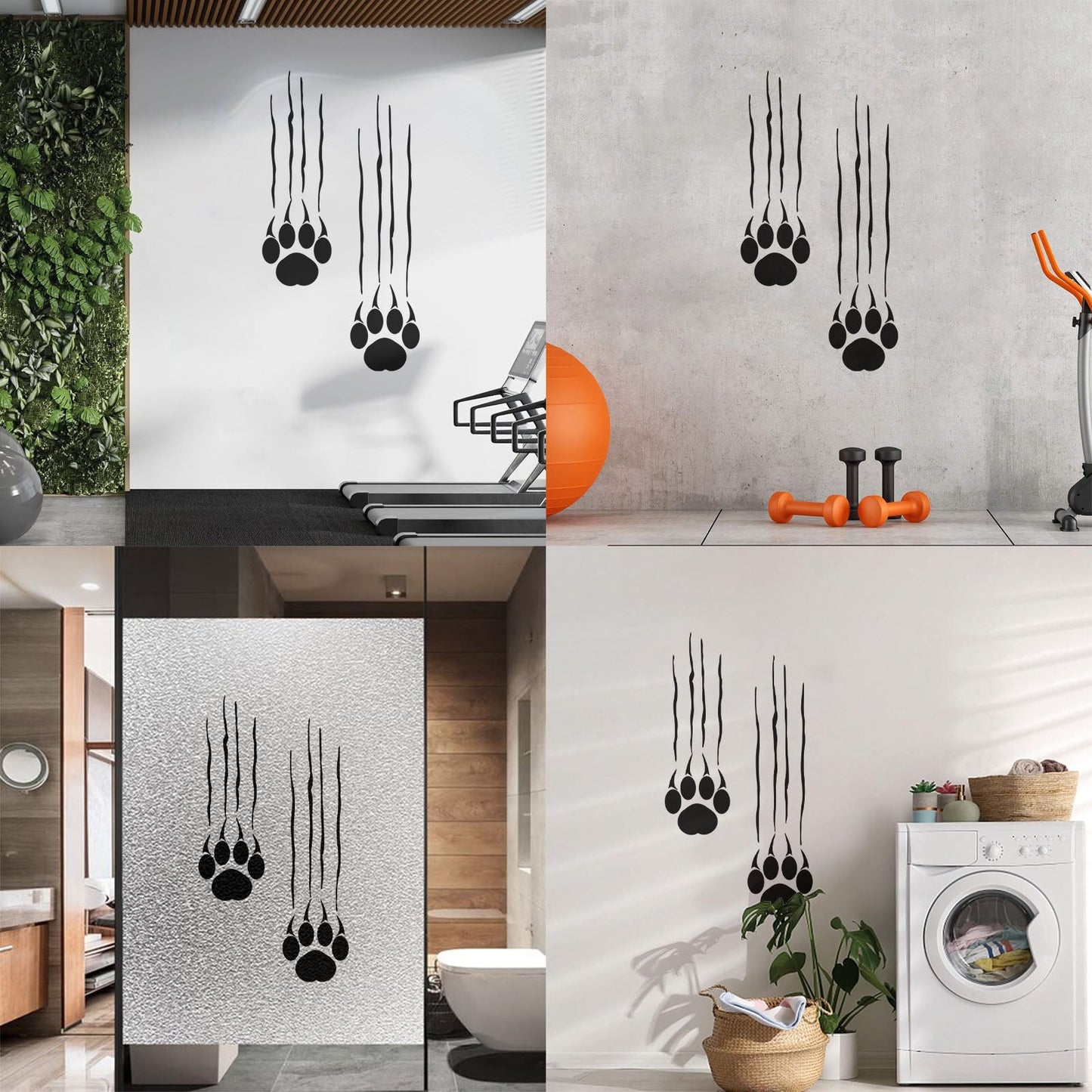 Bear Footprints Paws Predator Animal Claws Wall Stickers It Won'T Fall Off