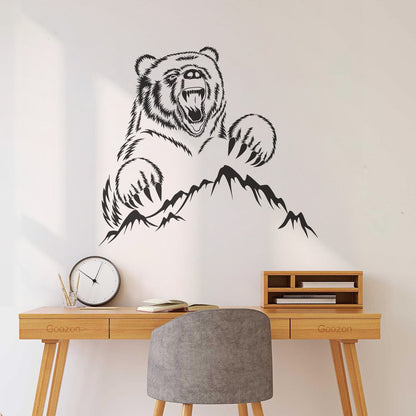 Fine Carving Decals Bear Grizzly Animal Urban Animal Mountains Personalized Customization