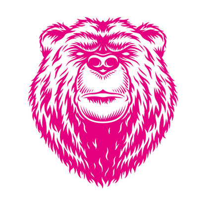 Engraving Stickers Bear Head Aggressive Wild Animal Predator Art Decoration