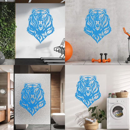 Mural And Wall Vinyl Decal Beast Roar Bear Grizzly Wild Animal Urban Do Not Damage The Wall Surface