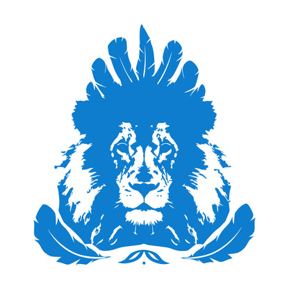 Autocollants lettrage Plumes de lion Animal prédateur avec kit de film de transfert
