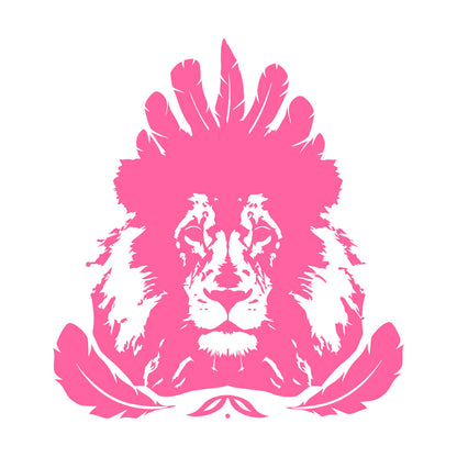 Autocollants lettrage Plumes de lion Animal prédateur avec kit de film de transfert