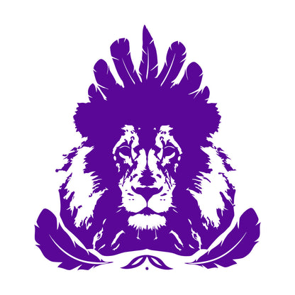 Autocollants lettrage Plumes de lion Animal prédateur avec kit de film de transfert