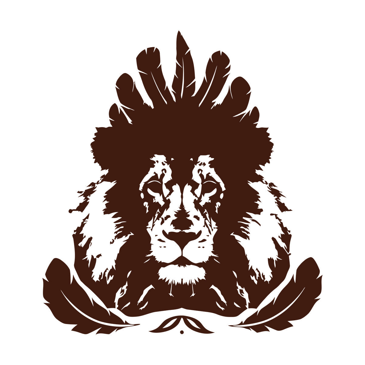 Autocollants lettrage Plumes de lion Animal prédateur avec kit de film de transfert