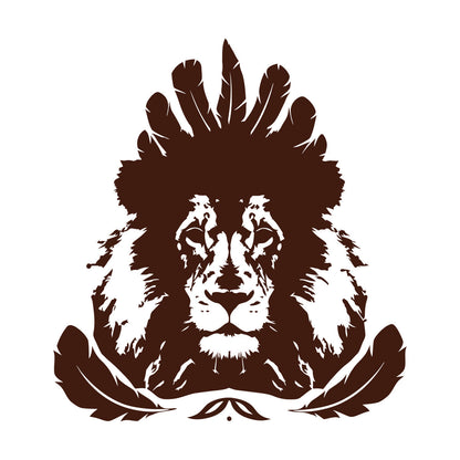 Autocollants lettrage Plumes de lion Animal prédateur avec kit de film de transfert