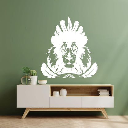 Autocollants lettrage Plumes de lion Animal prédateur avec kit de film de transfert