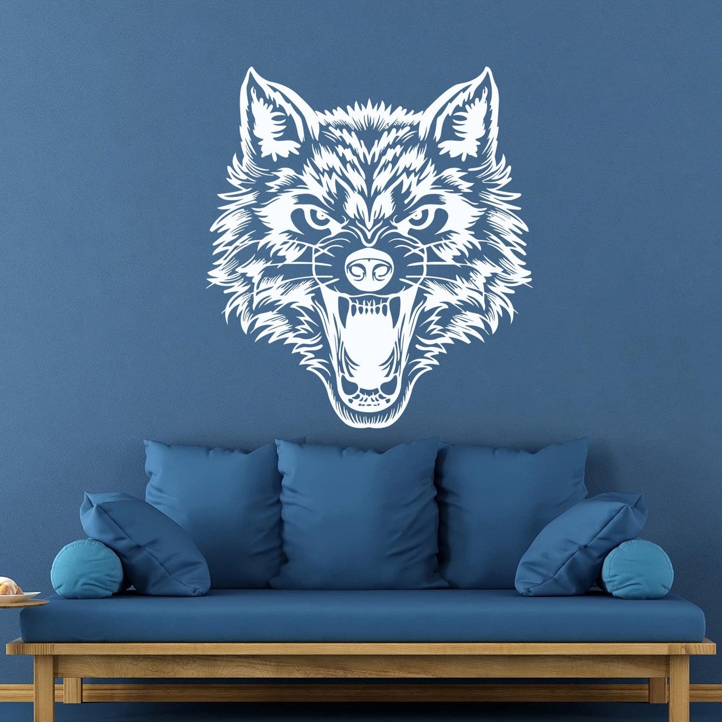 Vinyl Wall Decals Lone Wolf Head Angry Predator Forest Wild Animal Tattoo Culture