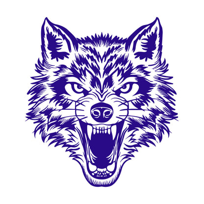 Vinyl Wall Decals Lone Wolf Head Angry Predator Forest Wild Animal Tattoo Culture