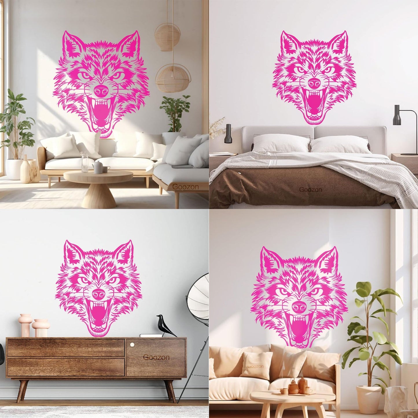 Vinyl Wall Decals Lone Wolf Head Angry Predator Forest Wild Animal Tattoo Culture