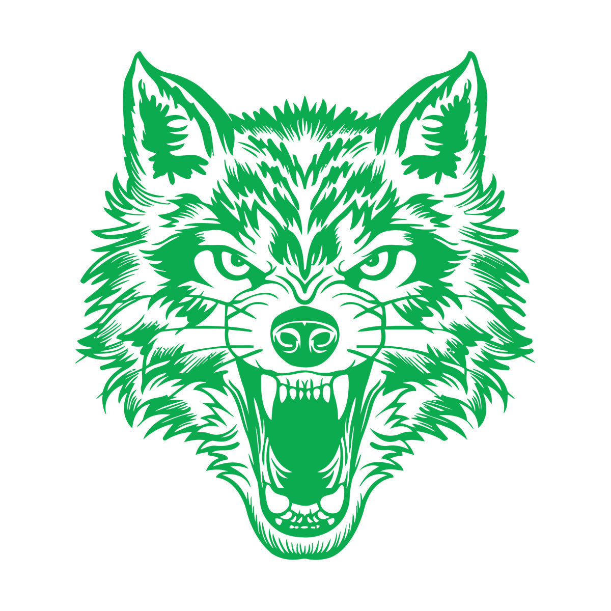 Vinyl Wall Decals Lone Wolf Head Angry Predator Forest Wild Animal Tattoo Culture
