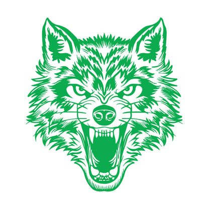 Vinyl Wall Decals Lone Wolf Head Angry Predator Forest Wild Animal Tattoo Culture