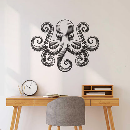 Wall Stickers Octopus Ocean Marine Sea Animal Bathroom Art Decoration