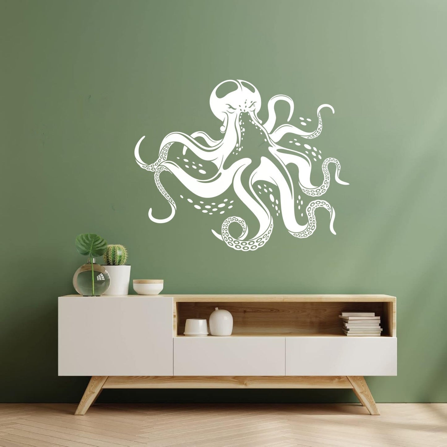 Fine Carving Decals Octopus Ocean Marine Sea Animal Wall Beautification
