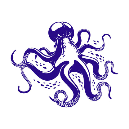 Fine Carving Decals Octopus Ocean Marine Sea Animal Wall Beautification