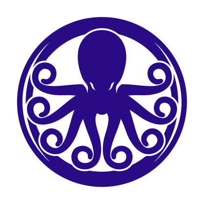 Lettering Decals Octopus Ornament Ocean Sea Marine Animal Glass Stickers