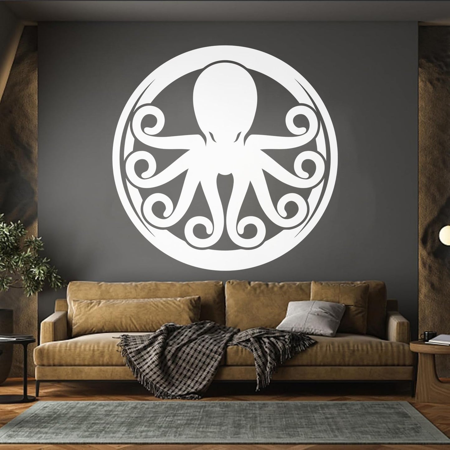 Lettering Decals Octopus Ornament Ocean Sea Marine Animal Glass Stickers
