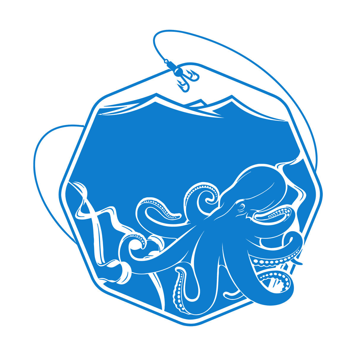 Wall Decals Paster Paper Octopus Sea Fishing Ocean Animals Hook Removable Without Leaving Glue