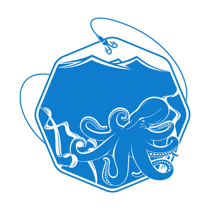 Wall Decals Paster Paper Octopus Sea Fishing Ocean Animals Hook Removable Without Leaving Glue