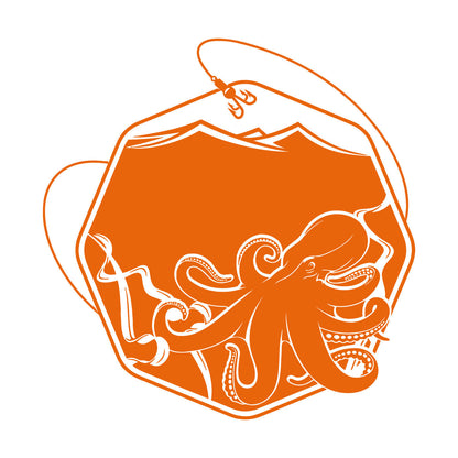 Wall Decals Paster Paper Octopus Sea Fishing Ocean Animals Hook Removable Without Leaving Glue