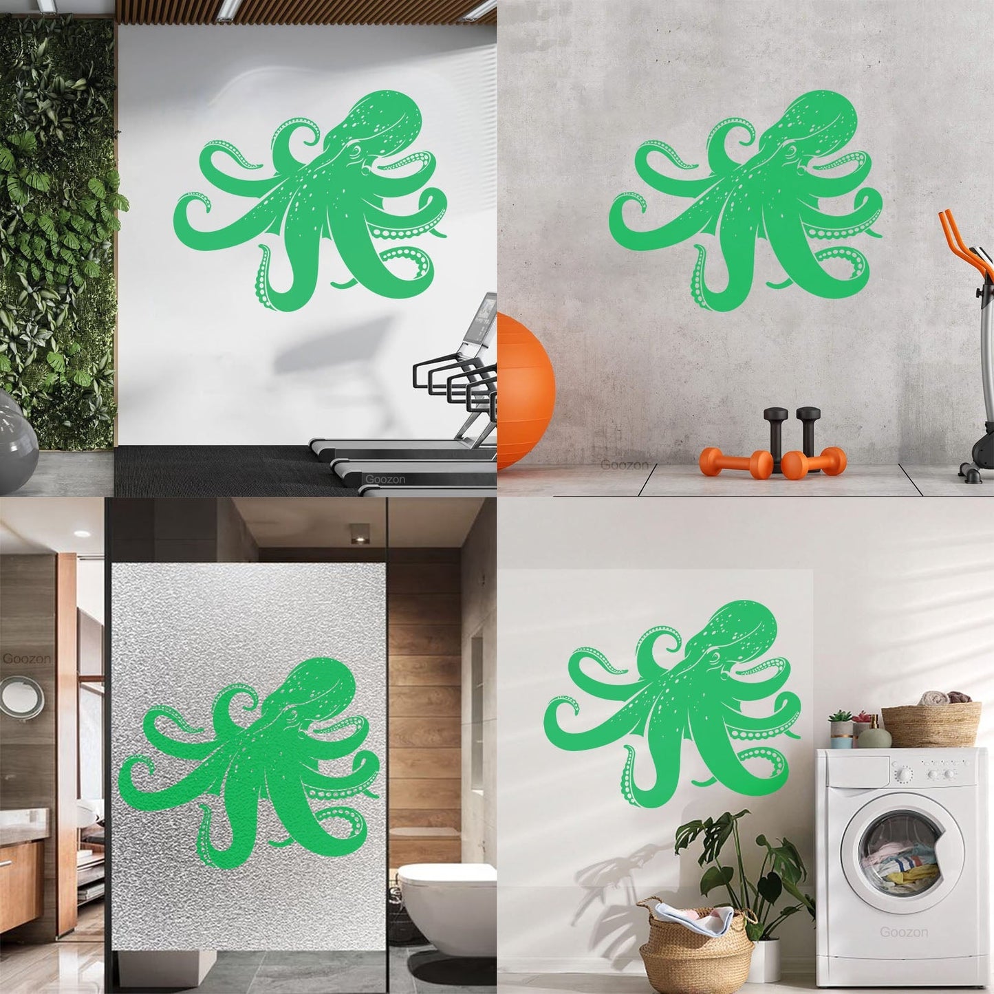 Vinyl Wall Stickers Octopus Sea Monster Ocean Animal Beast Self Adhesive