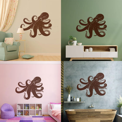 Vinyl Wall Stickers Octopus Sea Monster Ocean Animal Beast Self Adhesive