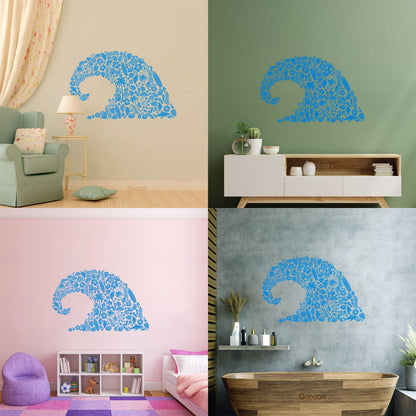 Wave Marine Animals Dolphin Beach Vinyl Wall Stickers Personalized Customization