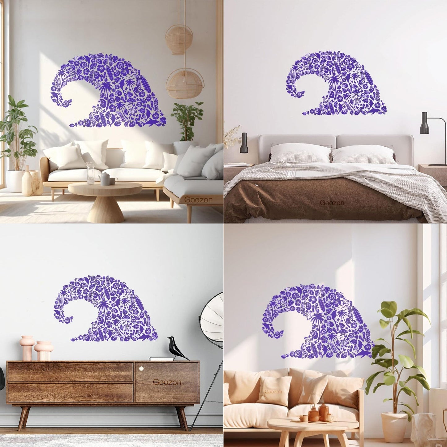 Wave Marine Animals Dolphin Beach Vinyl Wall Stickers Personalized Customization