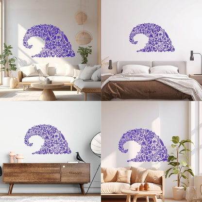 Wave Marine Animals Dolphin Beach Vinyl Wall Stickers Personalized Customization