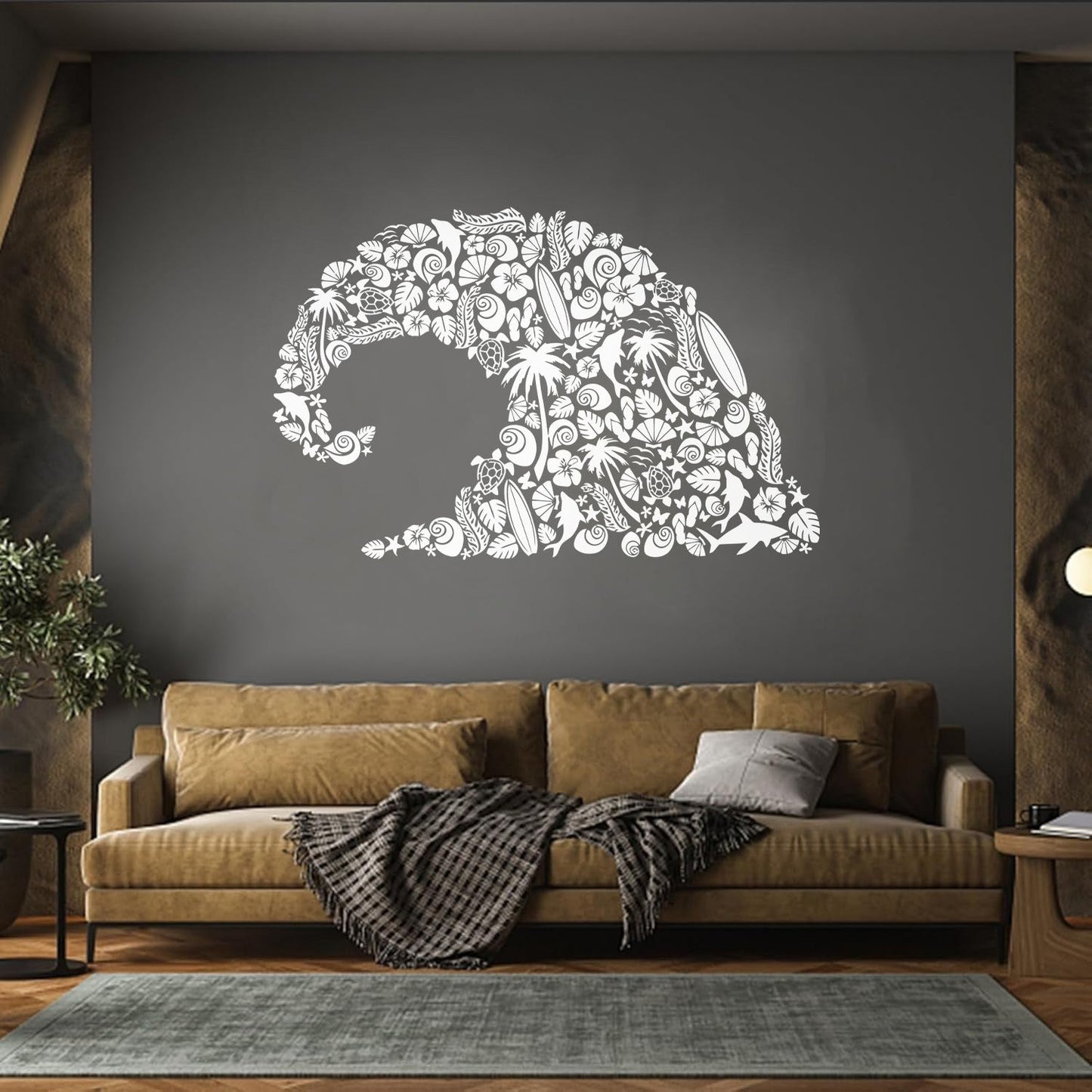 Wave Marine Animals Dolphin Beach Vinyl Wall Stickers Personalized Customization
