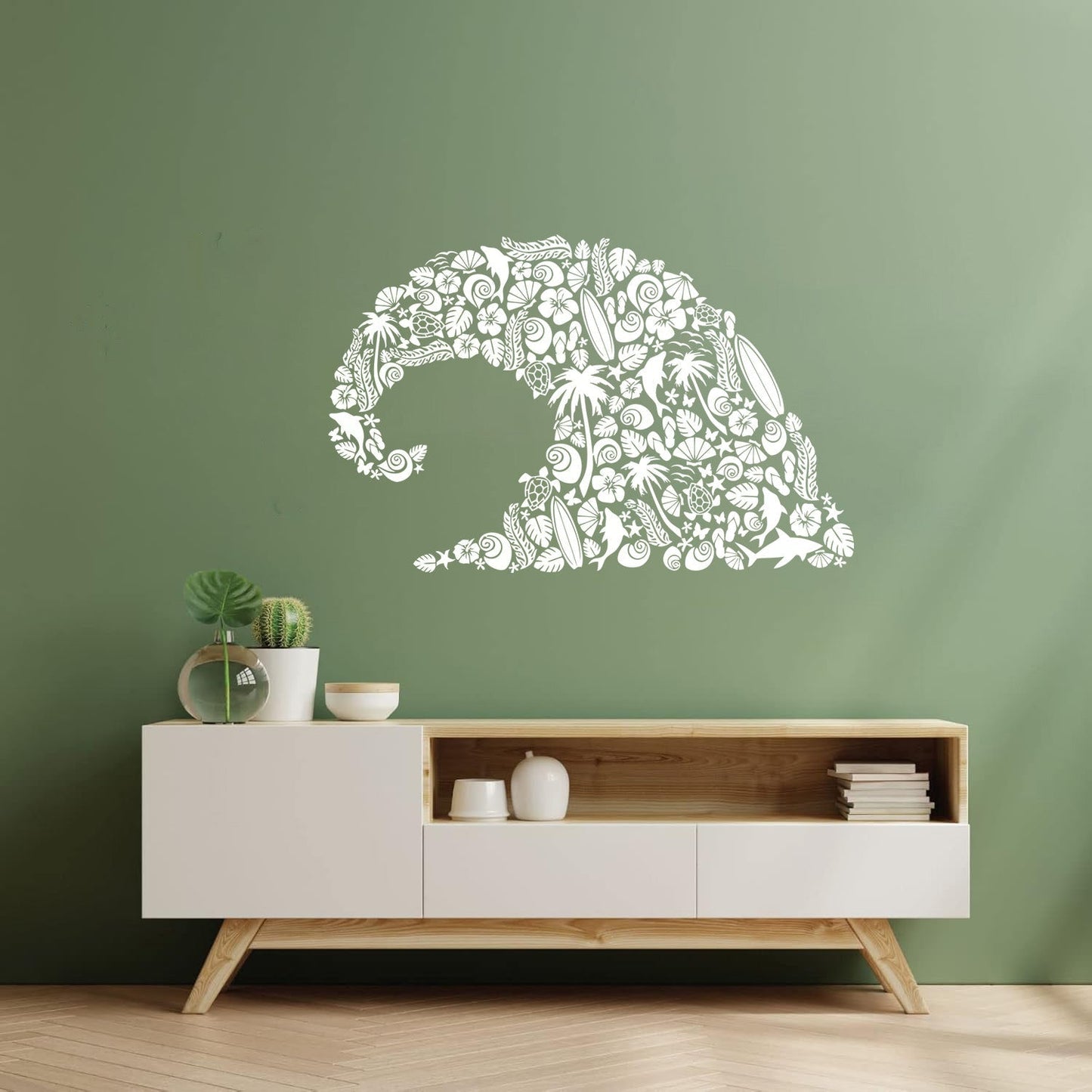 Wave Marine Animals Dolphin Beach Vinyl Wall Stickers Personalized Customization