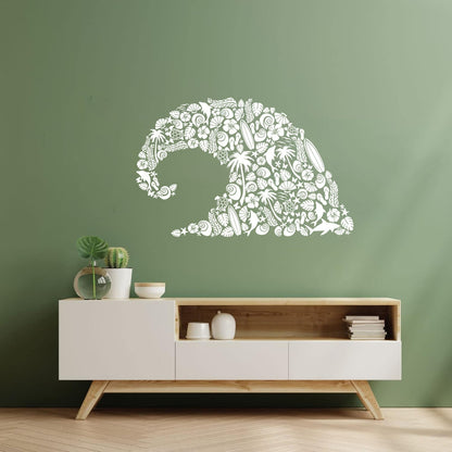 Wave Marine Animals Dolphin Beach Vinyl Wall Stickers Personalized Customization