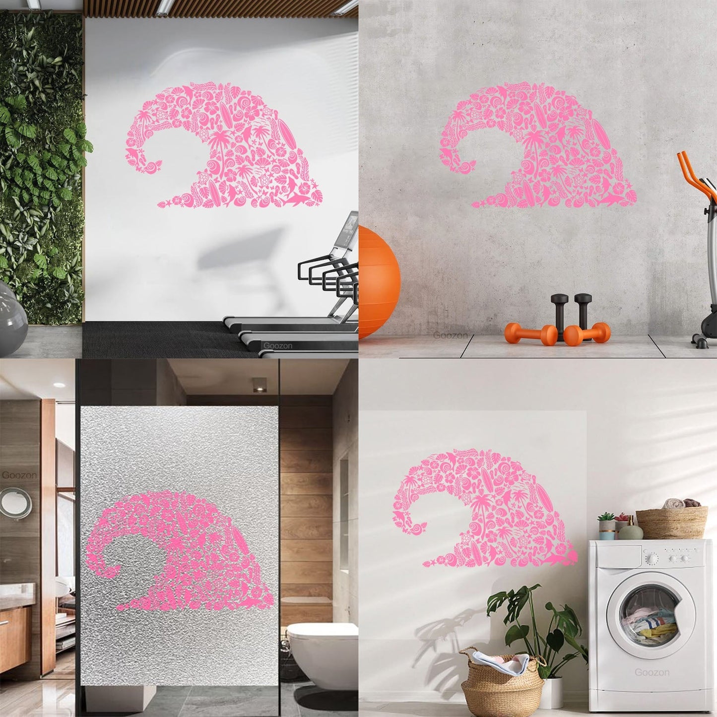 Wave Marine Animals Dolphin Beach Vinyl Wall Stickers Personalized Customization